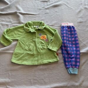 Vintage Zoe Sesame Street Girls Top 24 Months Long Sleeve & Pants 2T 90s Y2K